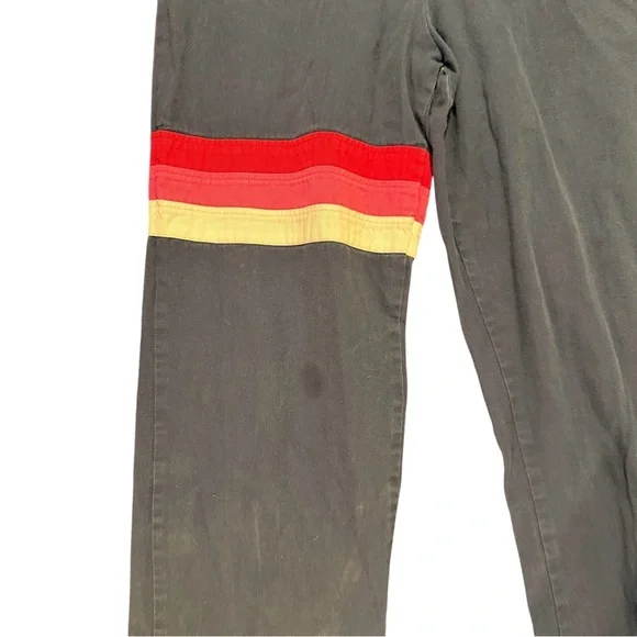 Possibly Vintage Coveralls Jumpsuit Red and Yellow Stripe Accents Size XS Retro - Picture 3 of 8